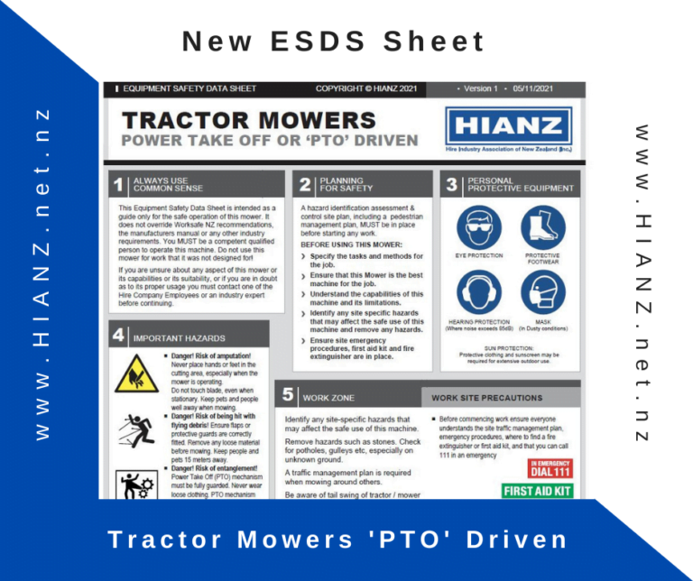 Read more about the article Updated ESDS Sheet – Tractor Mowers PTO V2 now available online